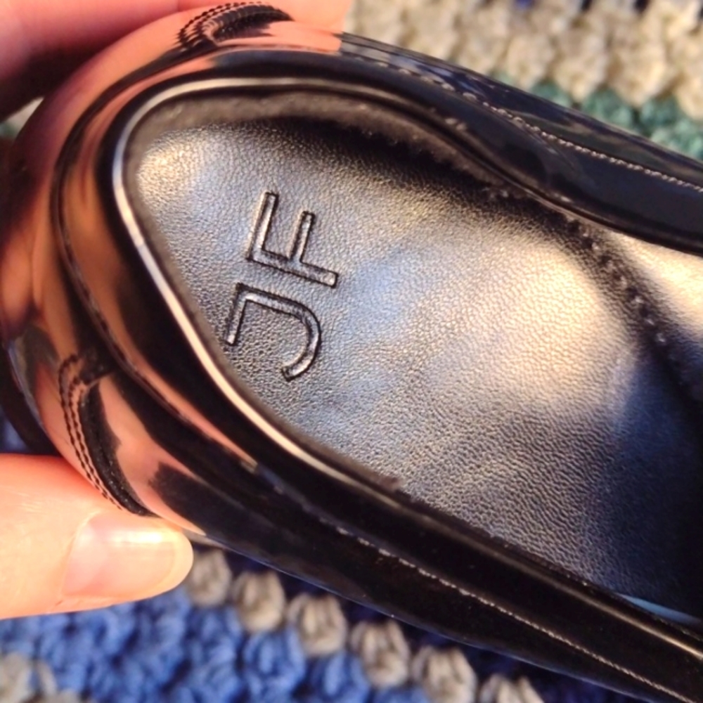 brand new justfab patent leather heeled loafers women's size 8 - Picture 2 of 4